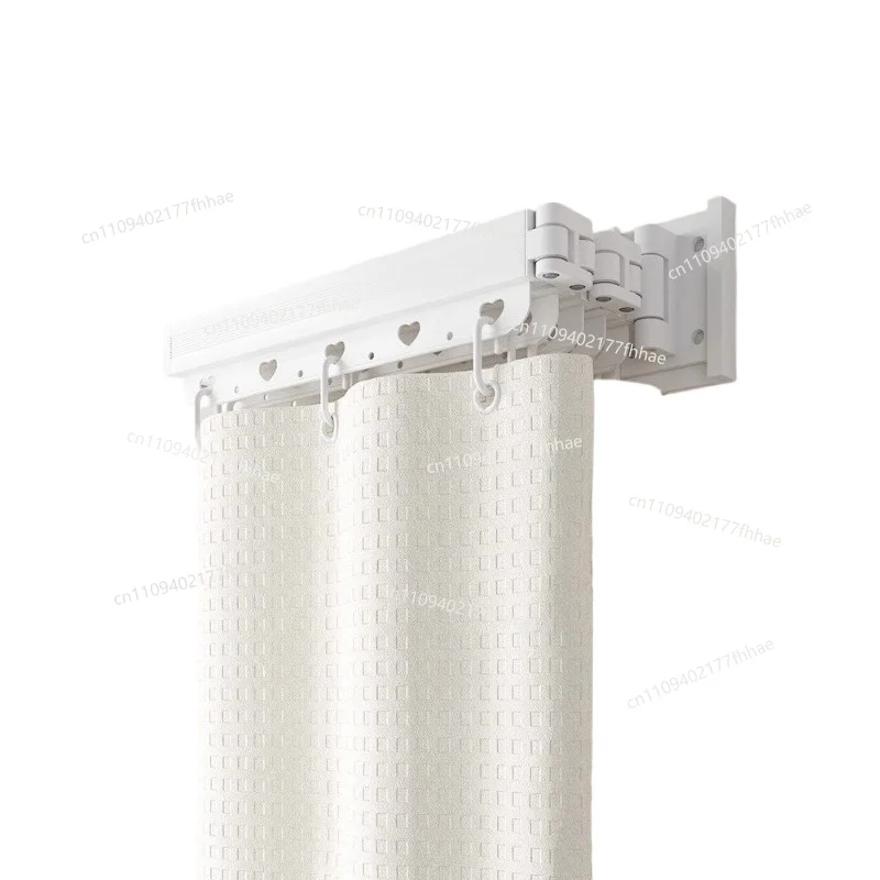 Suction Cup Non-punching Invisible Folding Shower Curtain