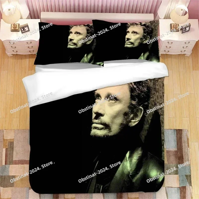 Johnny Hallyday Bedding Set Printed Comforter Quilt Bed Cover Duvet Cover Pillow Case 3 Pieces Sets Kids Adult Size Home Textile