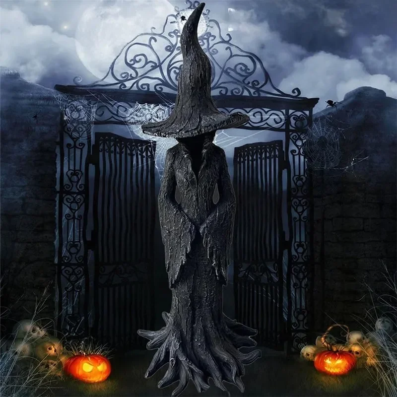 20/30 Witch Statue Retro Horror Desktop Home Decoration Gothic Ghost Witch Resin Decoration Halloween Party Decoration