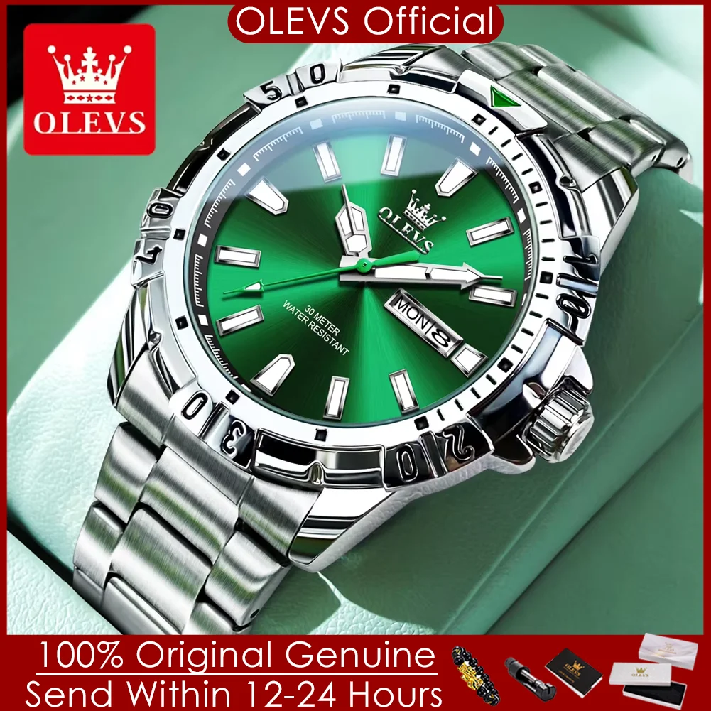 

OLEVS 5560, серия для дайвинга, кварцевые наручные часы для мужчин, водонепроницаемые часы из нержавеющей стали с календарем, светящиеся роскошные мужские часы Relogios