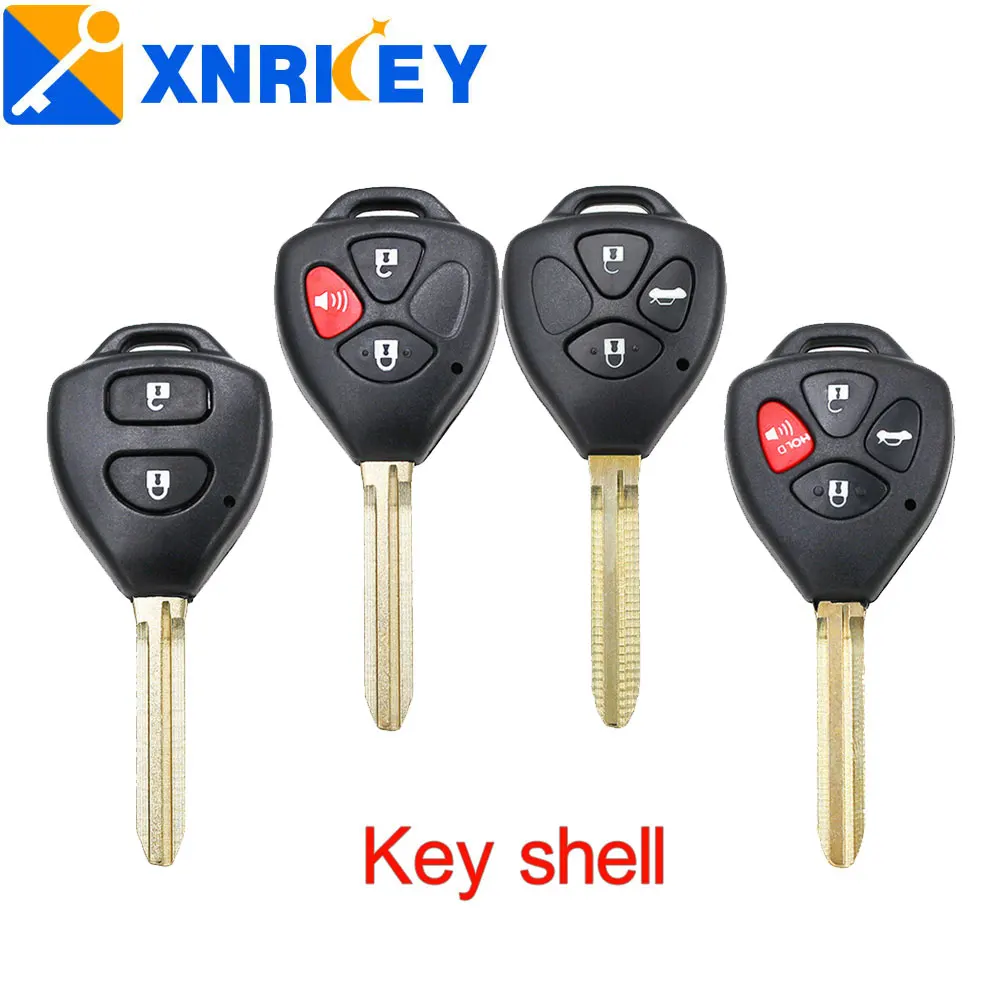 XRNKEY 2/ 3/2+1/4 przyciski zdalnego kluczyka samochodowego do Toyoty Camry Corolla Avalon Venza 2007 2008 2009 2010 2011 2012 etui na kluczyk