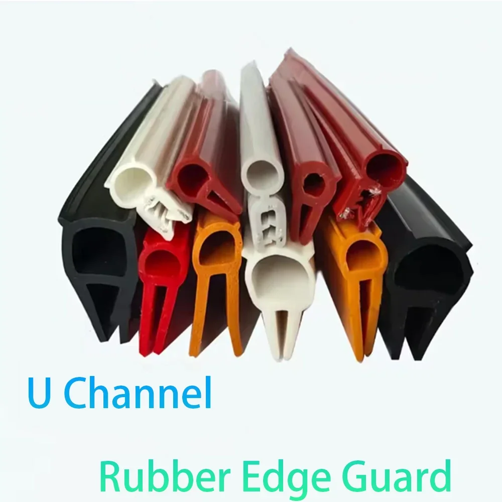 1/2M U-Channel Rubber Edge Guard Distribution Cabinet Agricultural Vehicle Shed Waterproof Sealings Part Door Window Seal Strip