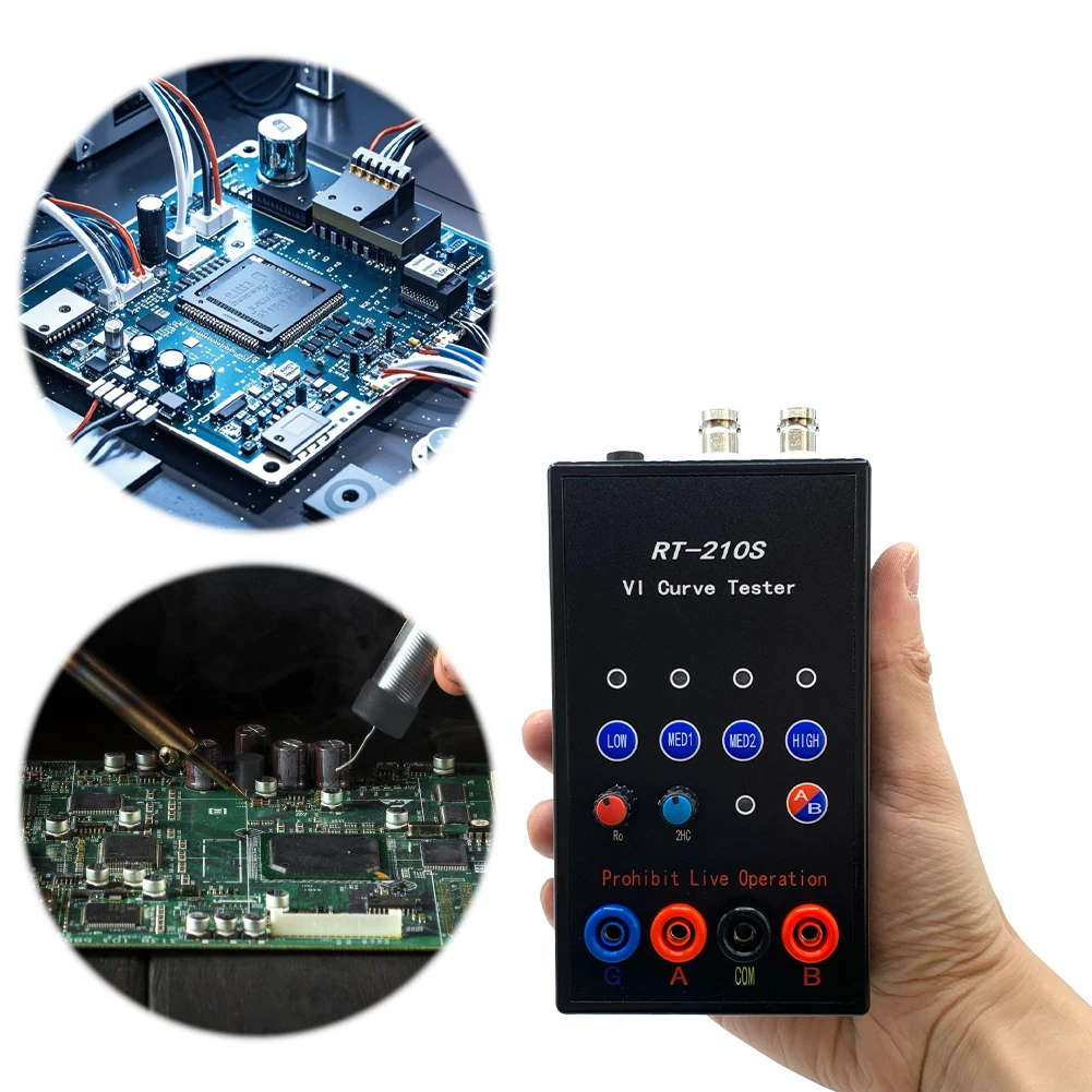 RT-210S VI Tester di curve Display simultaneo a doppio canale Circuito portatile Rilevamento online Tester ASA Frequenza a 4 marce