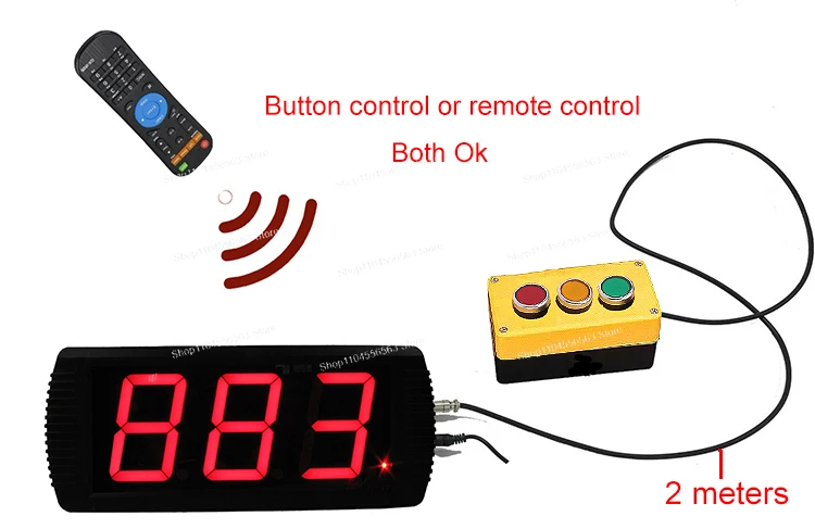 Cost-effective 4 Inch Large Parking Lot and Game Hall Digital Number Led Display Board 3 Digit Counter with Munual Control