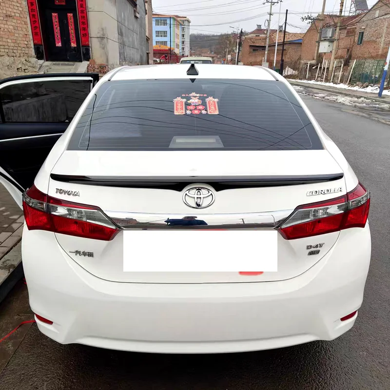 For TOYOTA Corolla Spoiler 2014 2015 2016 20172018 High Quality ABS Material Car Rear Wing Primer Color Rear Spoiler