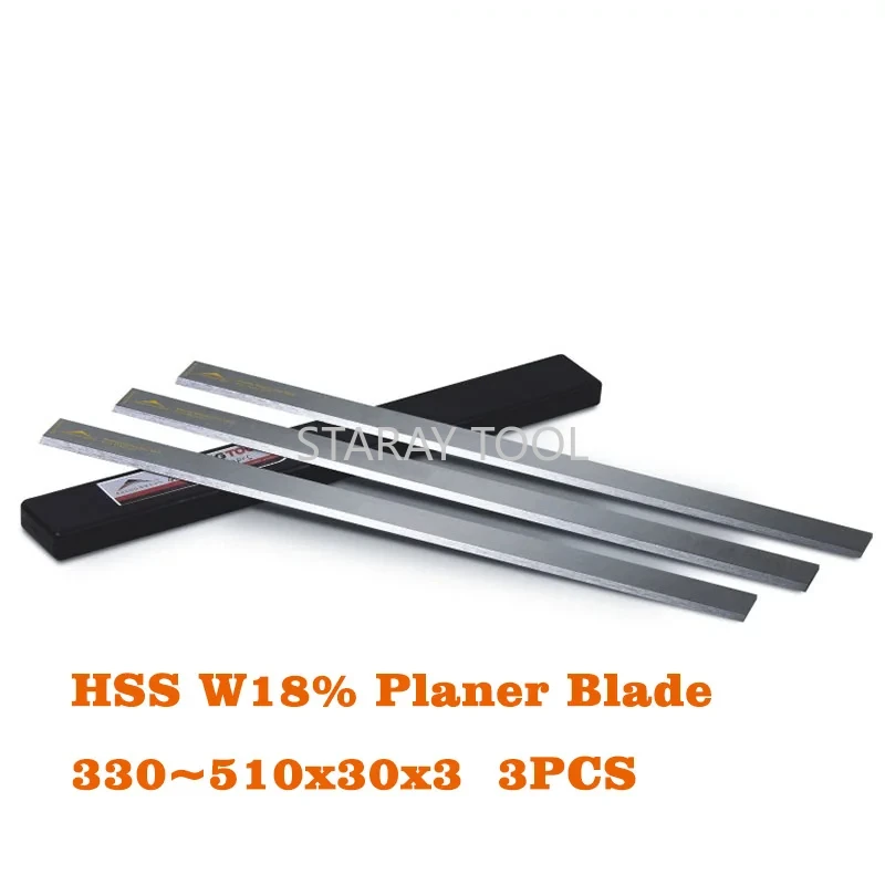 W18% HSS Planer Blade Knife for Jointer Thickness Surface Woodworking Planer/Wood Line Machine 330mm-510mm/12.9-20 Inch 30W