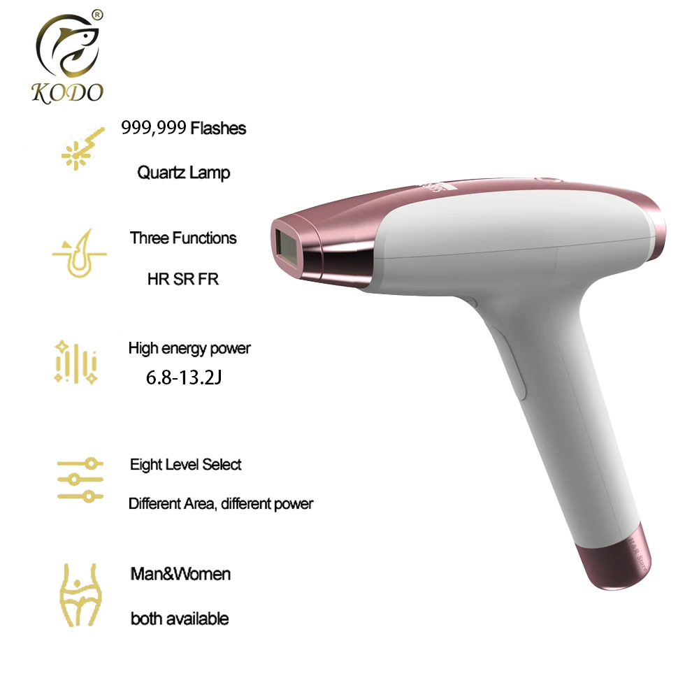 KODO 2023 New Charge Laser Hair removal dropshipping Hot sell Laser Epilator Permanent IPL Painless Photoepilator 999999 Flashes