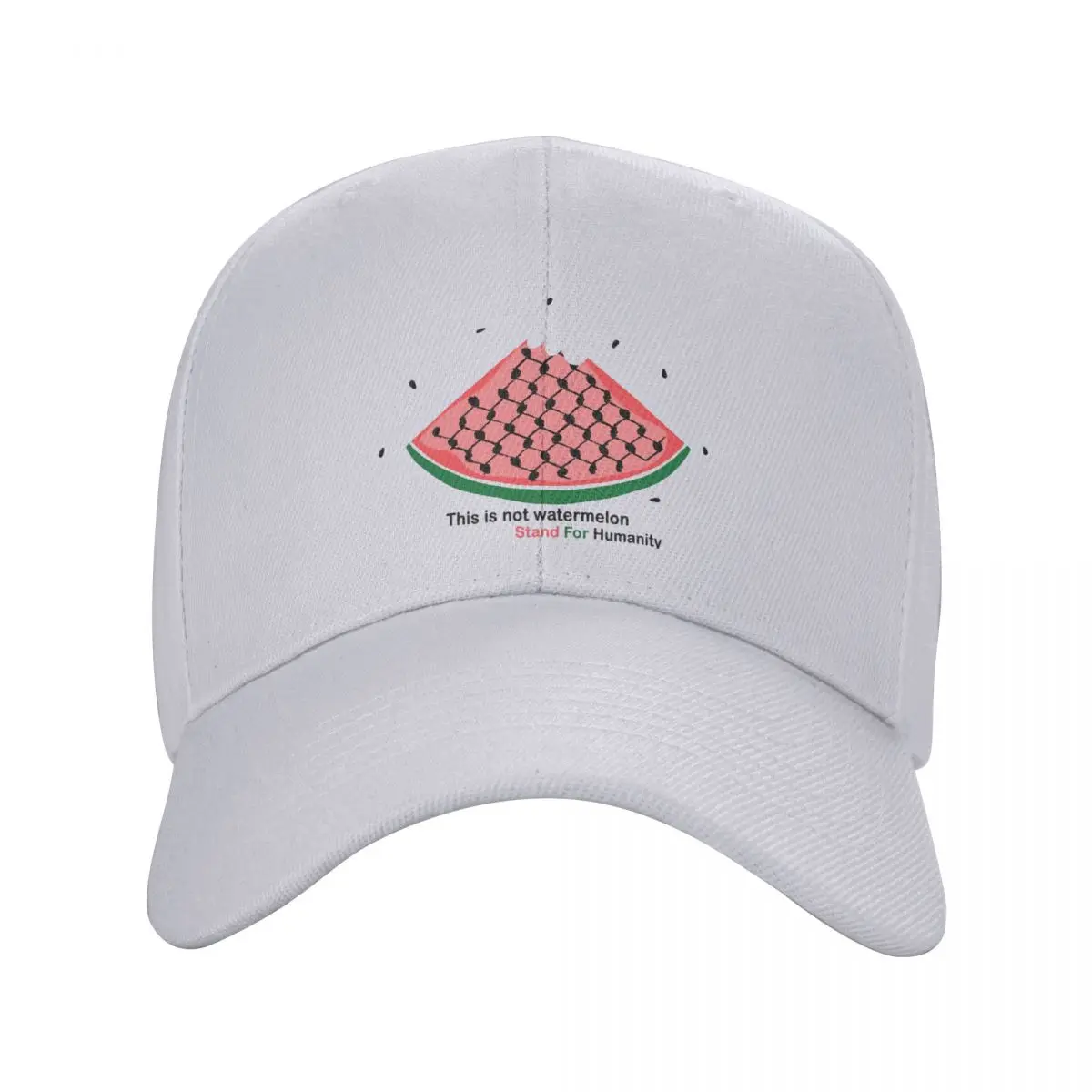 New Arrival Baseball Caps Keffiyeh This Is Not A Watermelon Merch Hats For Men Women Magritte Parody Watermelon Snapback Hat