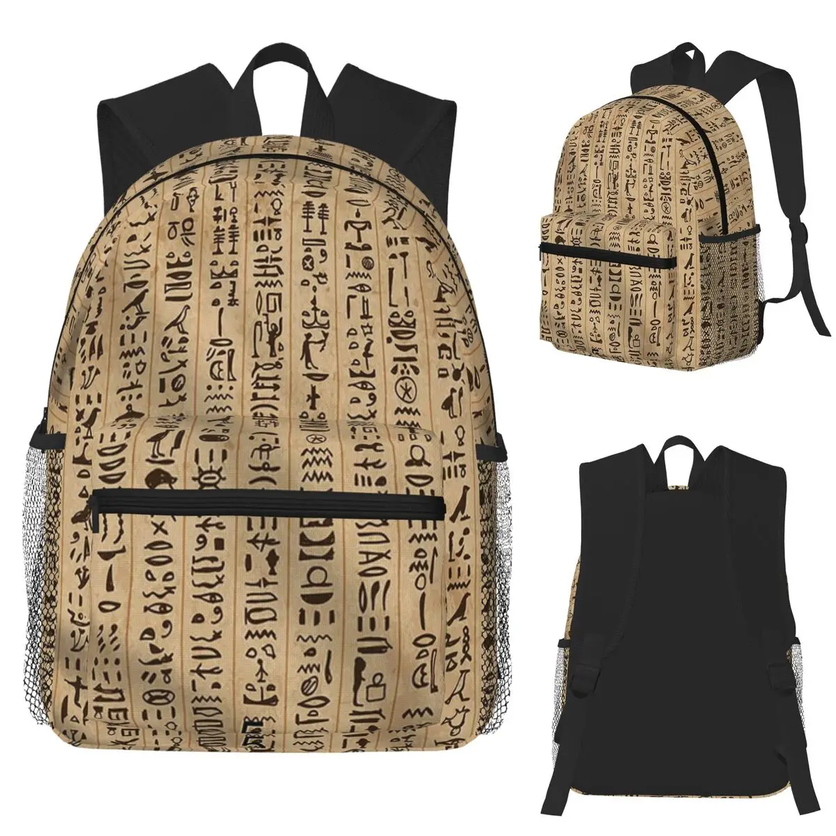 

Египетские иероглифы, студенческий рюкзак, школьная сумка, походный дорожный рюкзак для мужчин и женщин, сумки на плечо