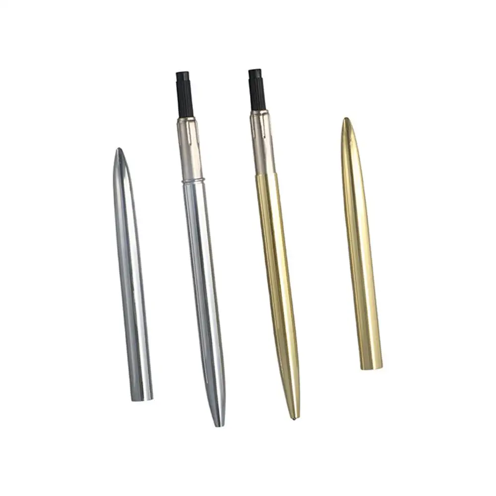 Office Supplies Commercial Stainless Still Ballpoint Pen Rod Rotating Slender Metal Ball Pen