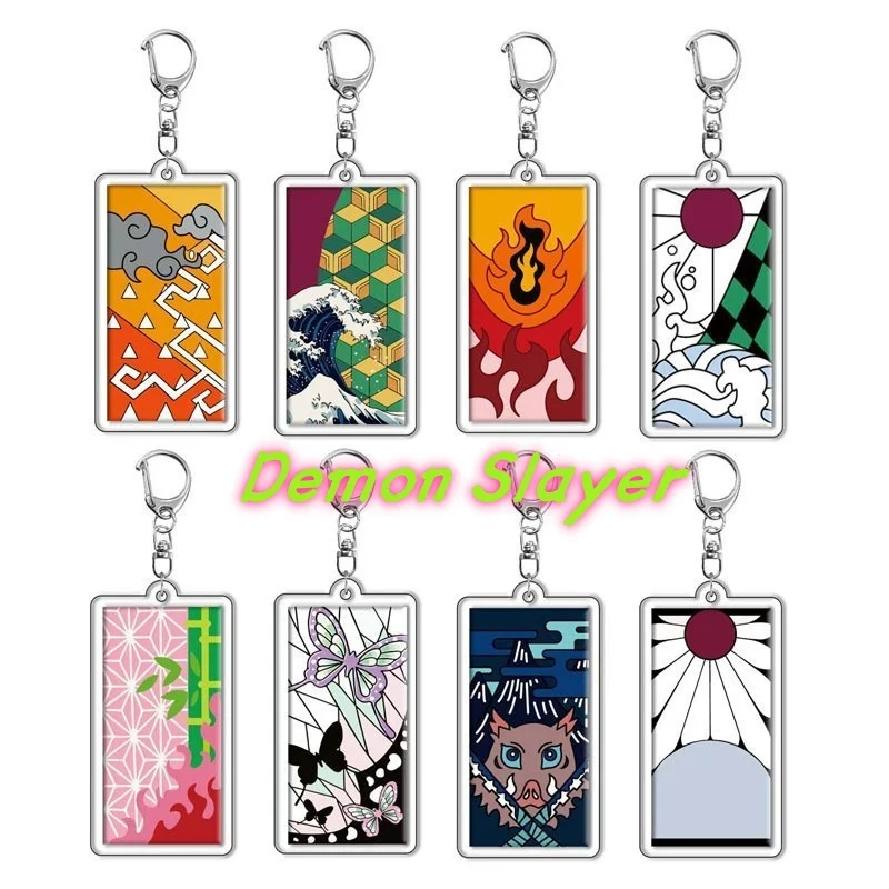 

Cute Demon Slayer Acrylic Keychain Kamado Tanjirou Jewelry Fans Gifts Bag Charm Keyring Creative Key Chain Pendant Cartoon
