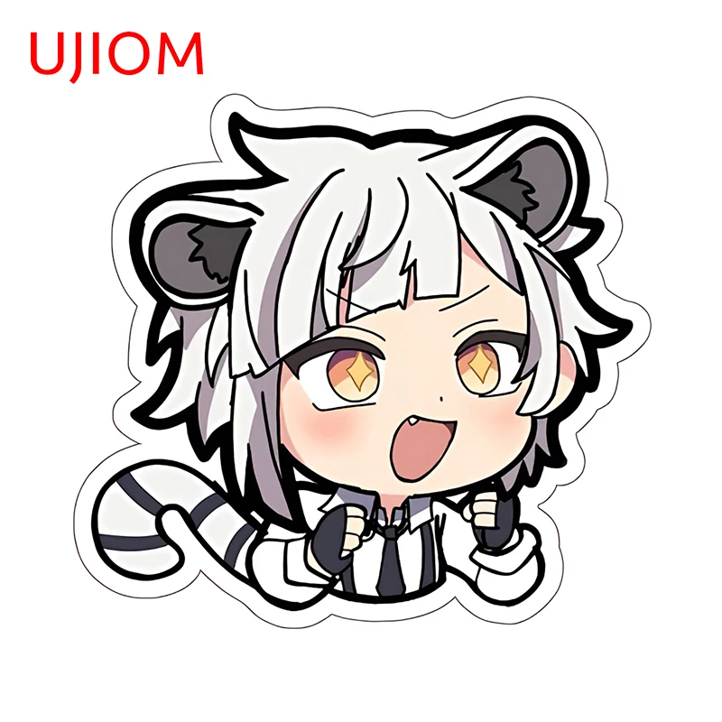 UJIOM 13cm × 12.1cm Nakajima Atsushi Chibi Cartoon Wall Sticker Nice Cupboard Laptop Decals Funny Living Room Decoration