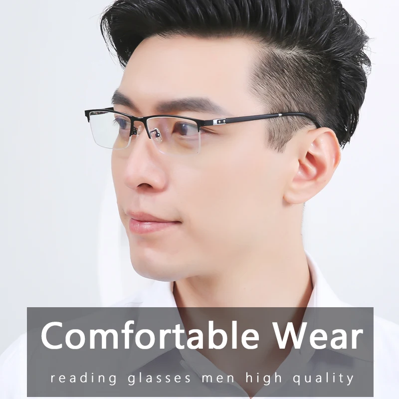 Anti Blue Ray Anti-fatigue Reading Glasses Men,Presbyopia Eyeglasses, Diopters:+1.0 +1.25+1.5+1.75+2+2.25+2.5+2.75+3+3.5+4.0