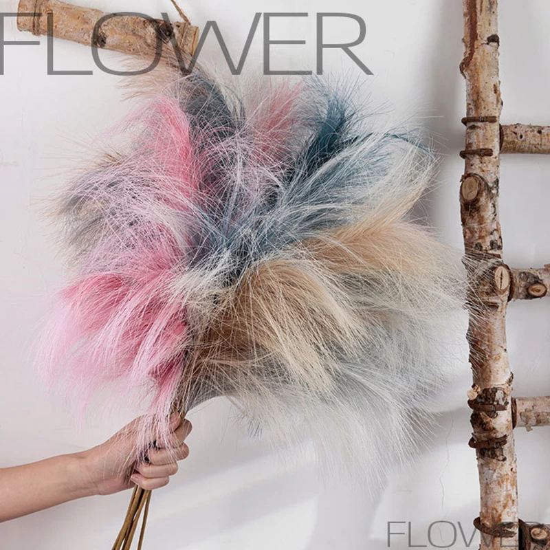 

6/10Pcs Faux Pampas Grasses - 75cm Tall Pampas Grass Home Decor Artificial Colored Pampas Grass for Wedding Party Centerpieces