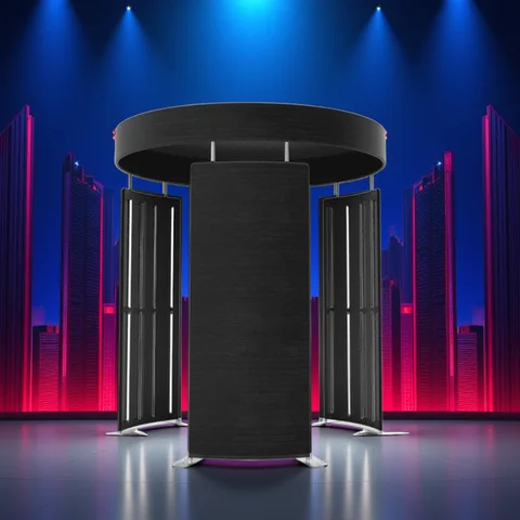 Fondo de cabina de fotos de lujo 360 con luces LED RGB telón de fondo para eventos de fiesta de cabina de fotos 360