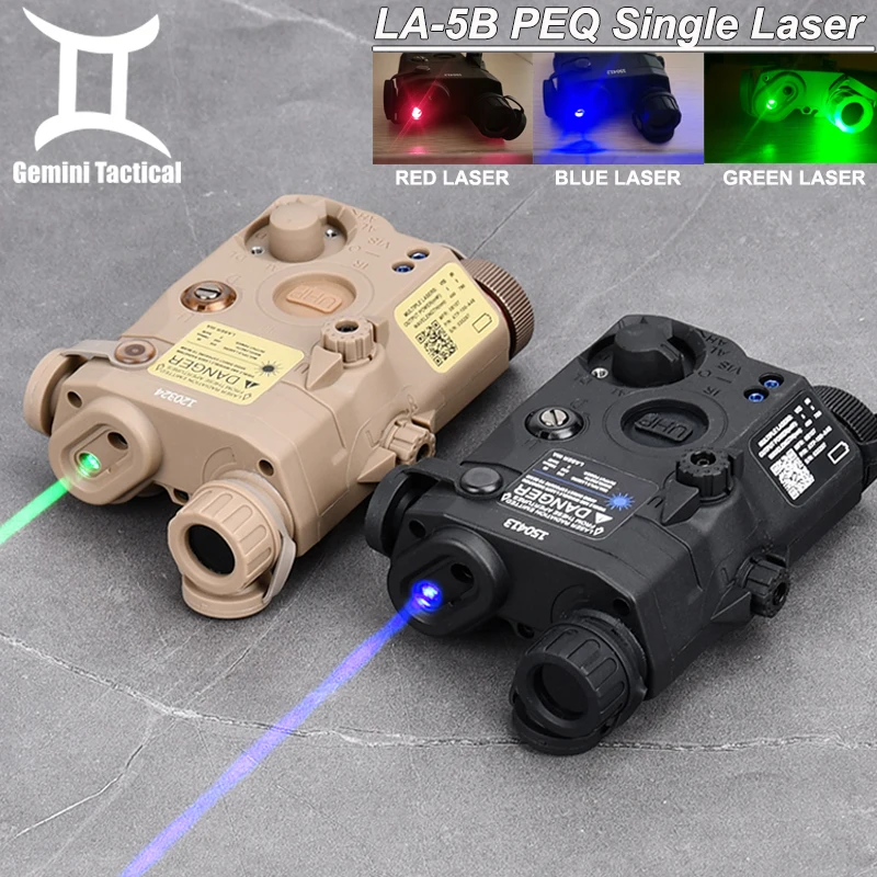 

Airsoft Wadsn LA-5B PEQ15 Laser Red / Green / Blue Dot Hunting PEQ-15 Single Weapon Lasers Indicator NO IR Sight Fit 20mm Rail