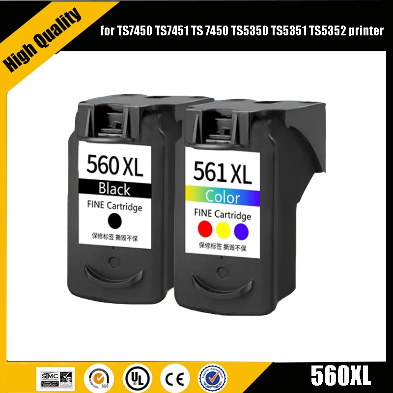 einkshop Remanufactured 560 561 Ink Cartridges Replacement for PG560 XL CL561XL for Canon Pixma TS5351 TS5352 TS5350 TS5353