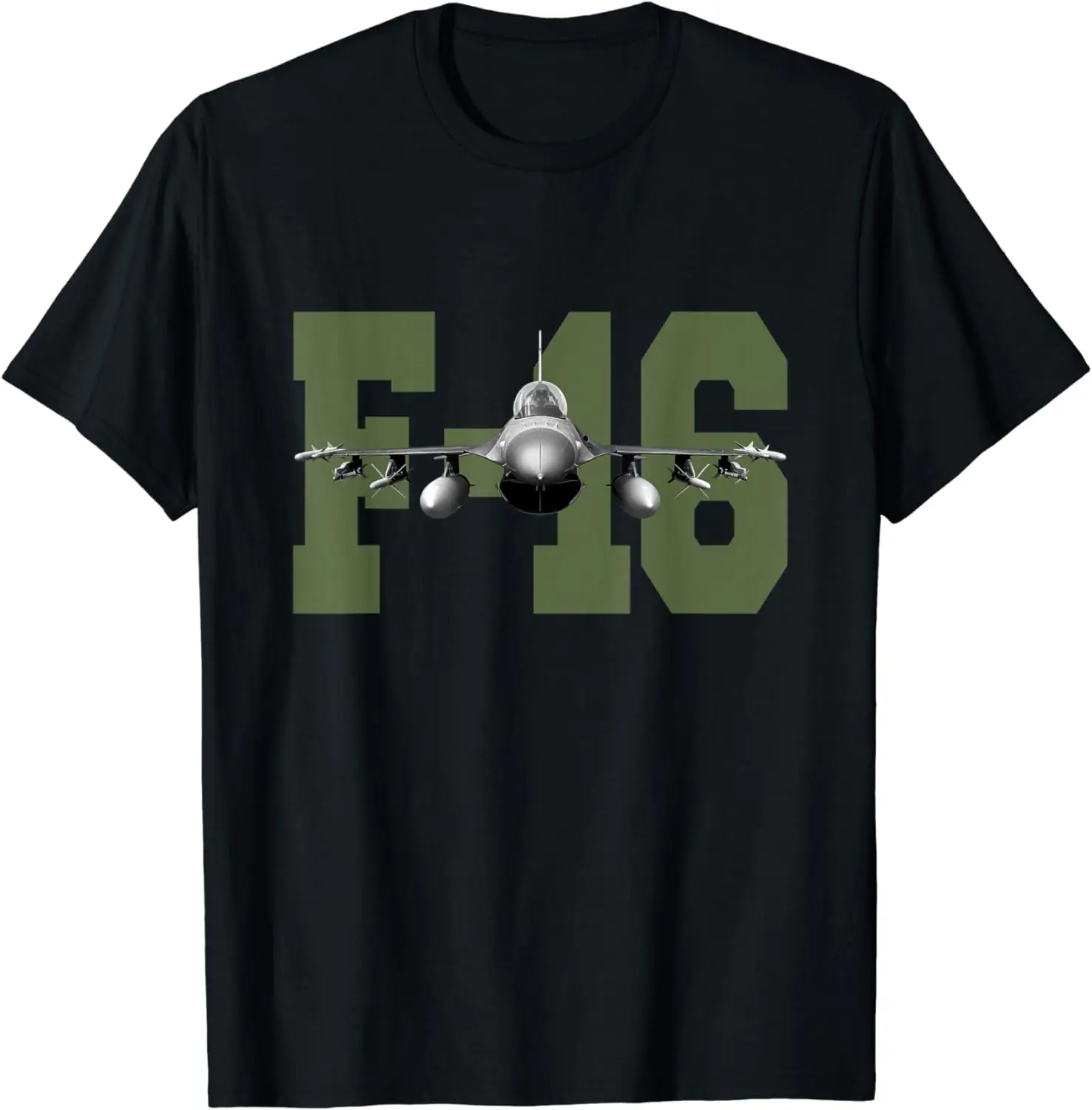 F-16 Fighting Falcon Fighter Jet  Combat Aircraft T-Shirt Short Sleeve Casual 100% Cotton Men T Shirt