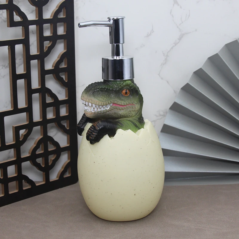 Cute Dinosaur Foam Liquid Soap Dispenser Cosmetics Bottles Kawaii Washing Hand Sanitizer Pump Machine Bathroom Home Decoration