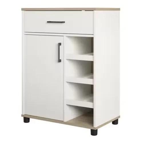 Wooden Modern Adjustable Kitchen Storage Cabinet with 1-Drawer and Beverage Shelvespromote sales