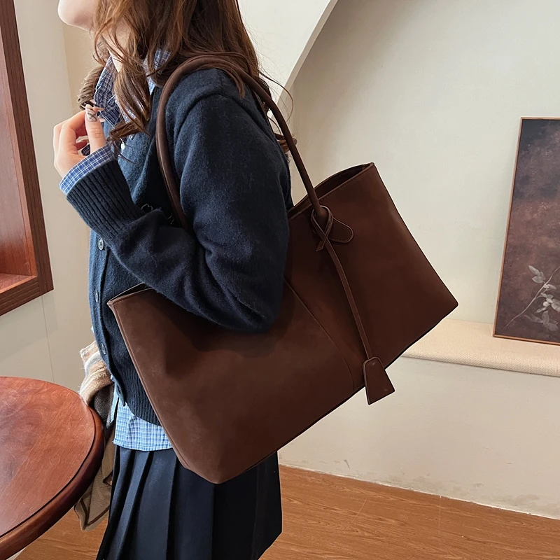 

Women Pu Vintage Casual Tote Bag Large Capacity Shoulder Bag Top Handle Bag for Work Shopping Travel