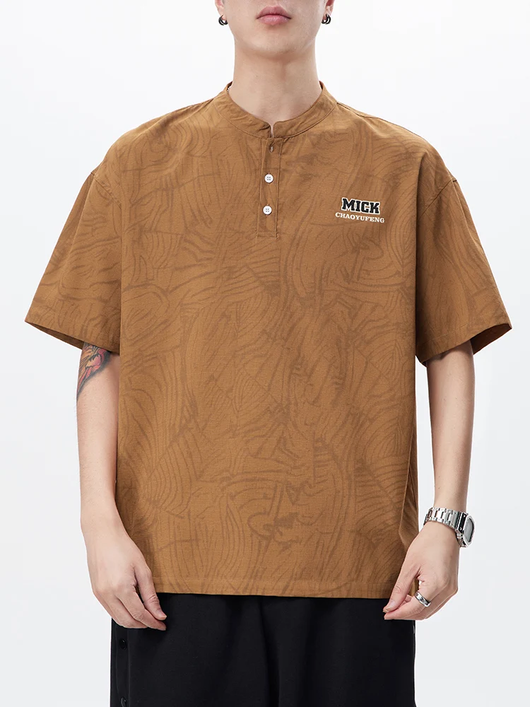 

Креативная повседневная футболка из ледяного шелка с коротким рукавом для мужчин, летняя, модная, бренд Tagkita, из полиэфирного волокна, молодежная, популярная модель