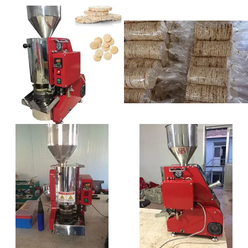 for Electric Automatic Crispy Rice Cake Machine 220V Puffed Biscuits Maker for Food Industry Restaurants Snack Shops
