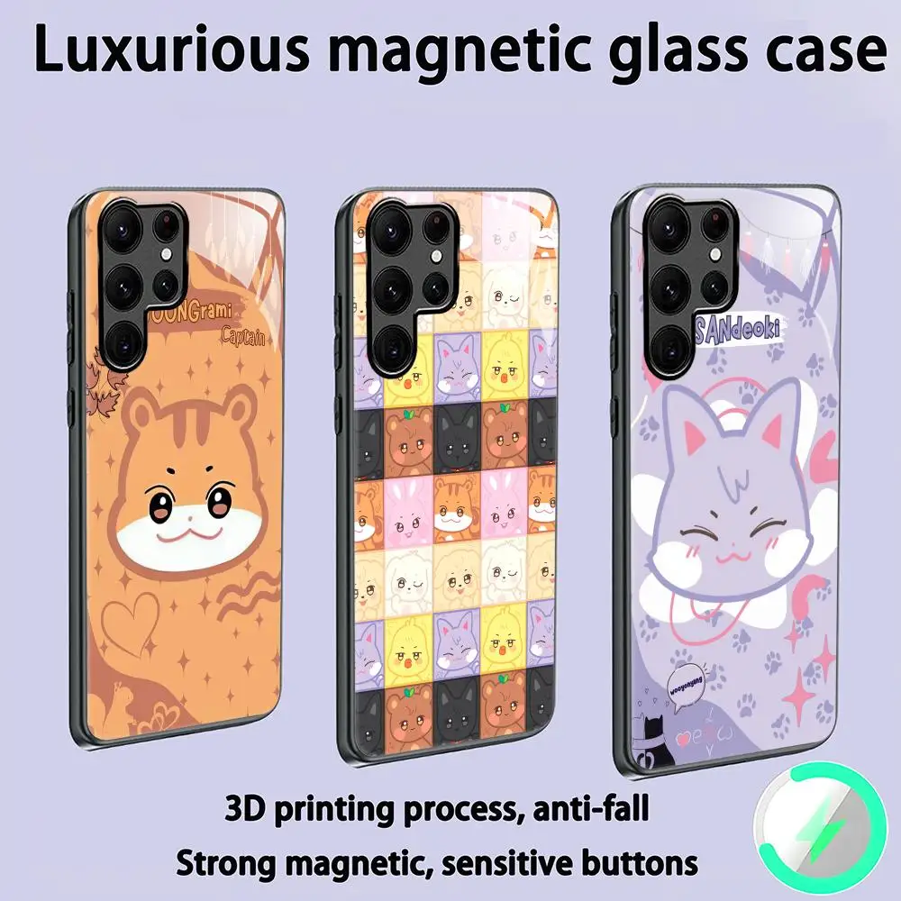 ATEEZ Phone Case For Samsung S26 S25 S24 S23 S22 S21 S20 Plus Ultra Glass Magnetic Case
