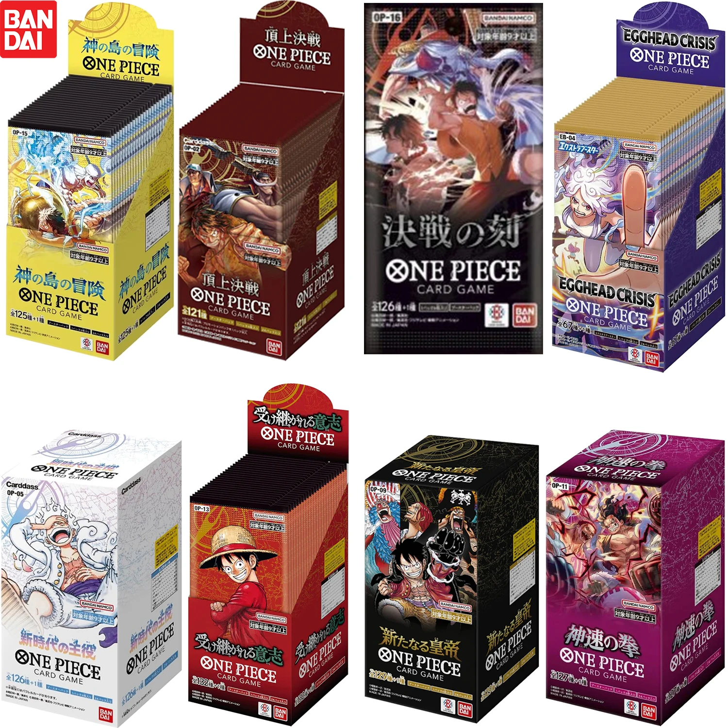 BANDAI One Piece Op01-op16 Series Card Game Romance Dawn Booster BOX JAPAN Anime TCG Collection Card in Stock