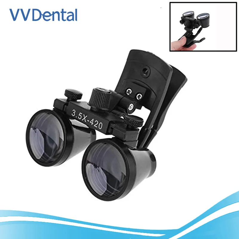 Dental Products Binocular Loupe 2.5X 3.5X with Clip Pupillary Distance Adjustable Dentist Professional Optical Magnifying Glass