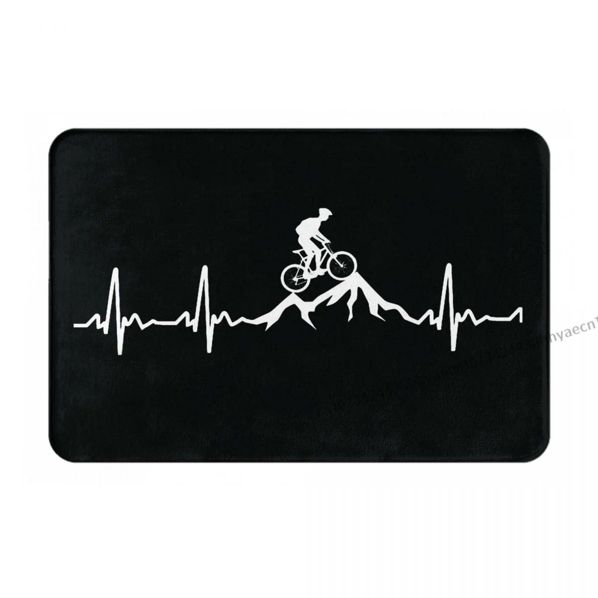 Mountain Bike MTB Cycling Non-slip Doormat Heartbeat Bath Kitchen Mat Prayer Carpet Home Pattern Decor