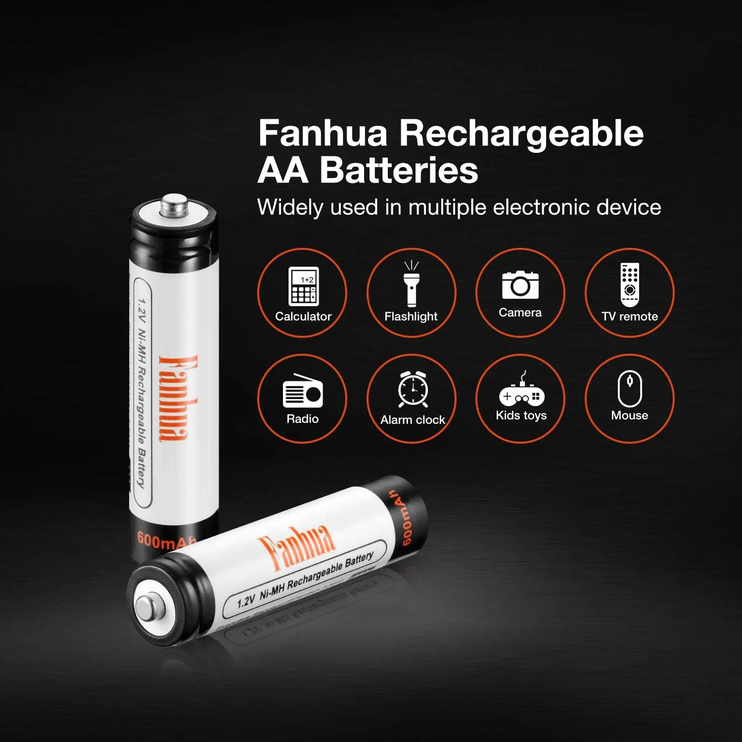 Pilas recargables AAA NiMH de 1,2 V, pilas solares de Triple tamaño A de alta capacidad para luces de cadena, linternas de juguetes, 600mAH