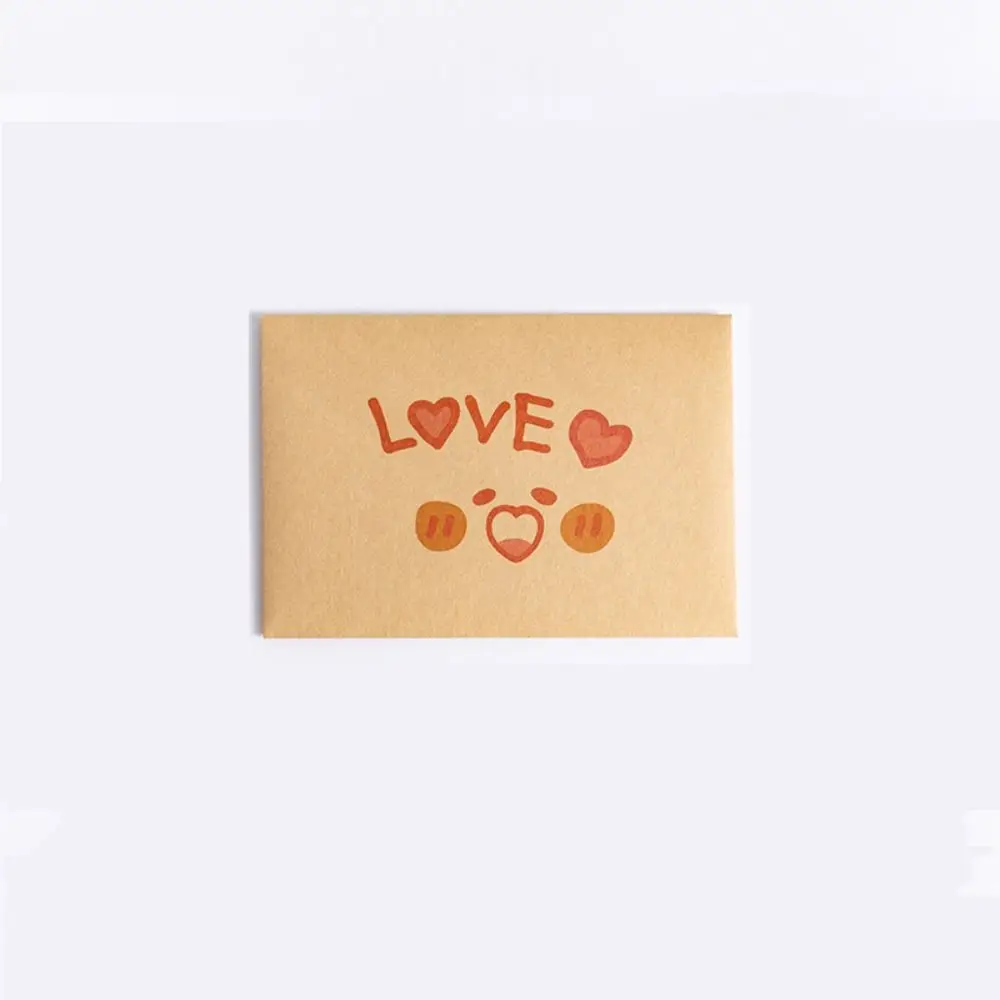 24Pcs Fresh Cute Kraft Paper Envelope Expression Letter Blessing Thank Envelope Kawaii Happy Graffiti Envelope Teachers' Day