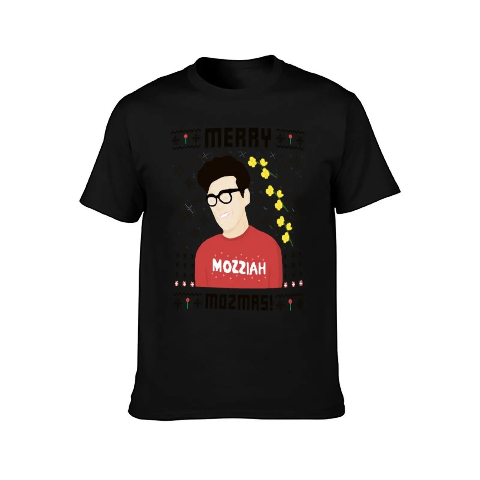 Merry Mozmas! Smiths & Morrissey Inspired Ugly Christmas Jumper (White Variant) T-Shirt Urban Casual Loose Fit Tee T-Shirt