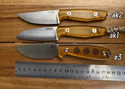 1 Piece Straight Knife Fixed Blade Outdoor EDC Survival Knife with PEI Handle and 14C28N Stainless Steel Blade