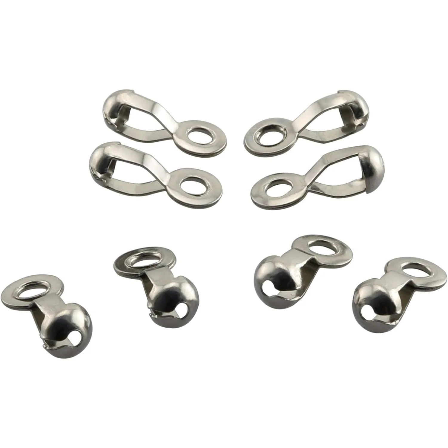 Соединители с шариковой цепочкой, 20 шт., серебряные соединители для потолочного вентилятора, лампы с тяговой петлей, соединители для цепей из нержавеющей стали 4.