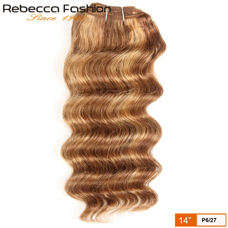 Nature Hi Deep Hair 1 Piece Only Brazilian Deep Wave Human Hair Weave Bundles Deal P6-27 T1B-99J Ombre Remy Hair Extension