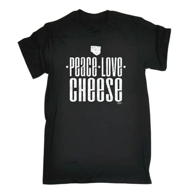 

Peace Love Cheese Mens Funny Novelty T Shirt Top