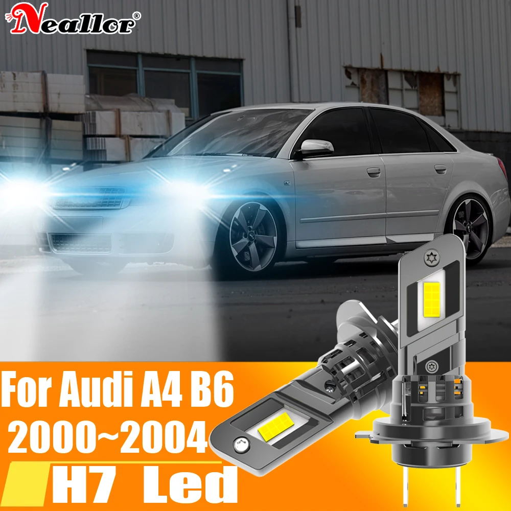 

2 шт., Автомобильные светодиодные лампы H7 Canbus H18 6000K 12 В 55 Вт для Audi A4 B6 2000 ~ 2004