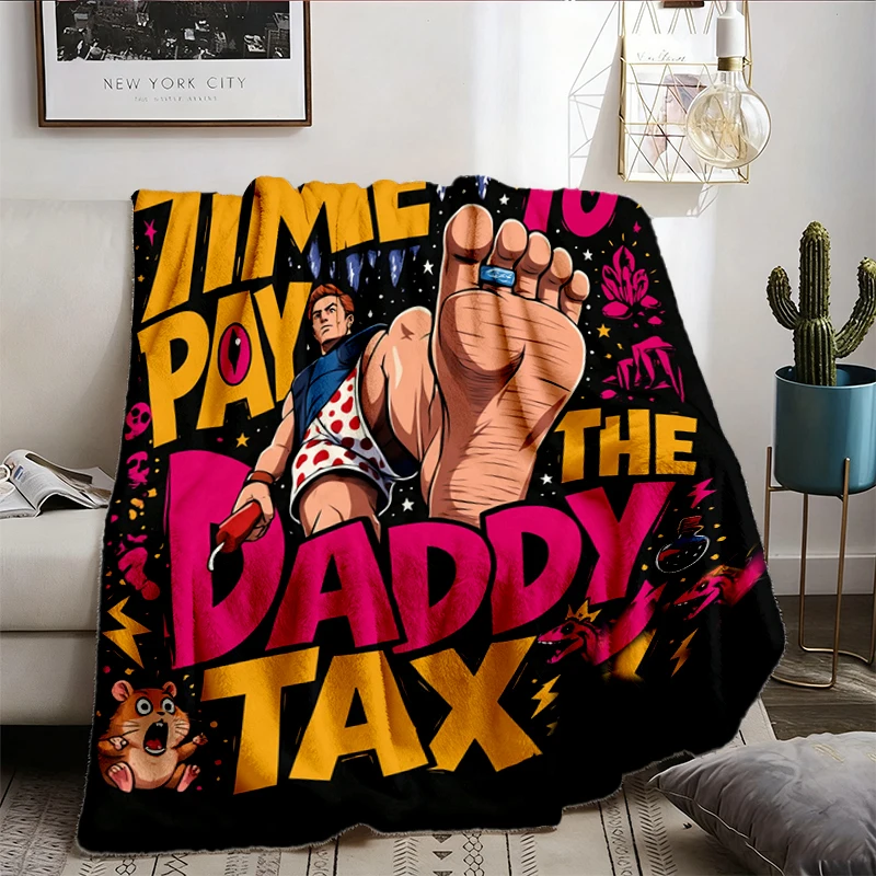 Vintage Daddy Tax Dungeon Crawler Carl Soft Blanket, Time To Pay The Daddy Tax, Carl Donut Sci Fi Fantasy Novel Reader A