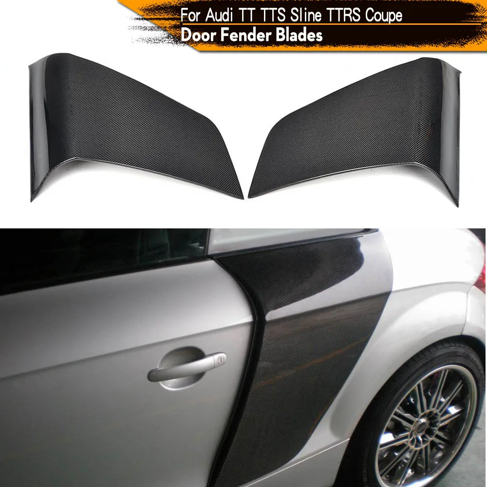 Carbon Fiber / FRP Side Door Fenders Blade Panels Flares for Audi MK2 8J TT TTS TTRS Coupe 2-Door 2008 - 2014 Door Side Fender