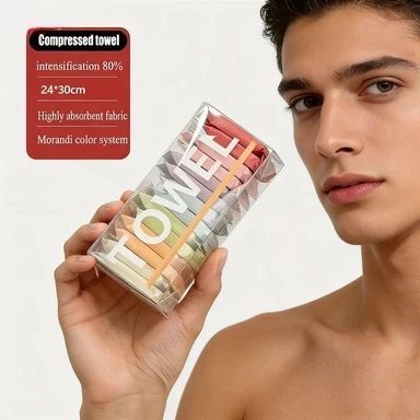 One-time Compressed Towel Washcloth Thickens the Cotton Bath Towel Travel Clean Face Independent Packing Portable Face Towel