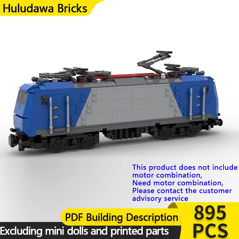 

City Car Model MOC Building Bricks Series 185 Electric Locomotive Modular Technology Gifts Holiday Assemble Children Toys Suit