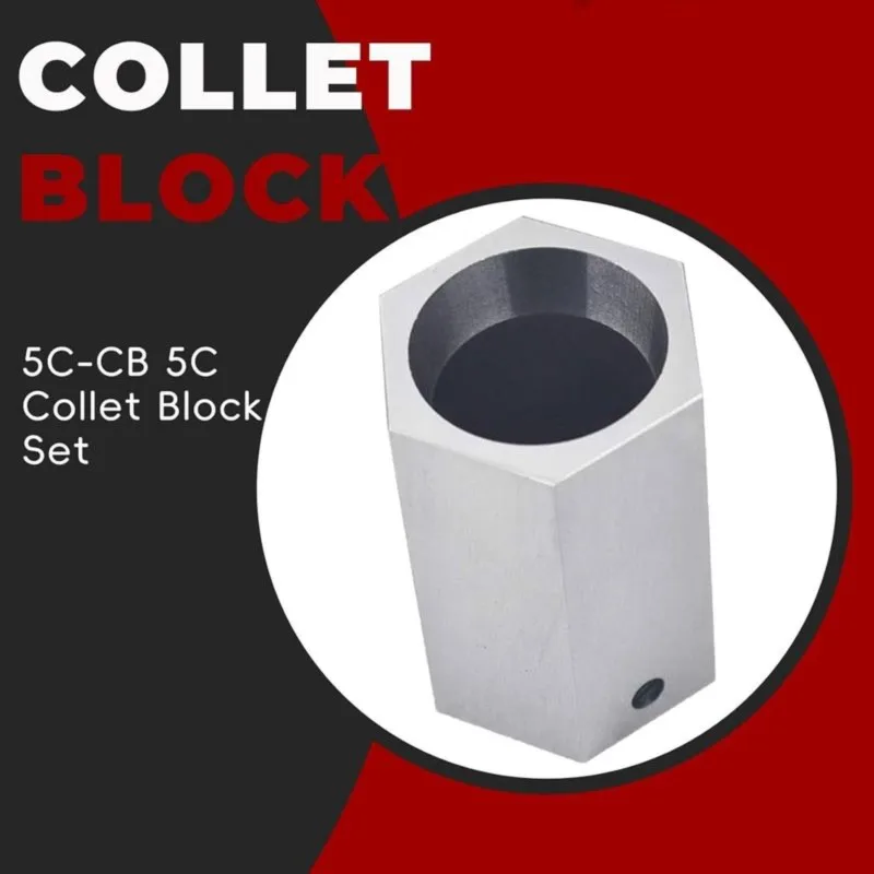 DTA5 5C Collet Block Set Square Hex Workholding Fixture for Milling Grinding, High Accuracy Steel