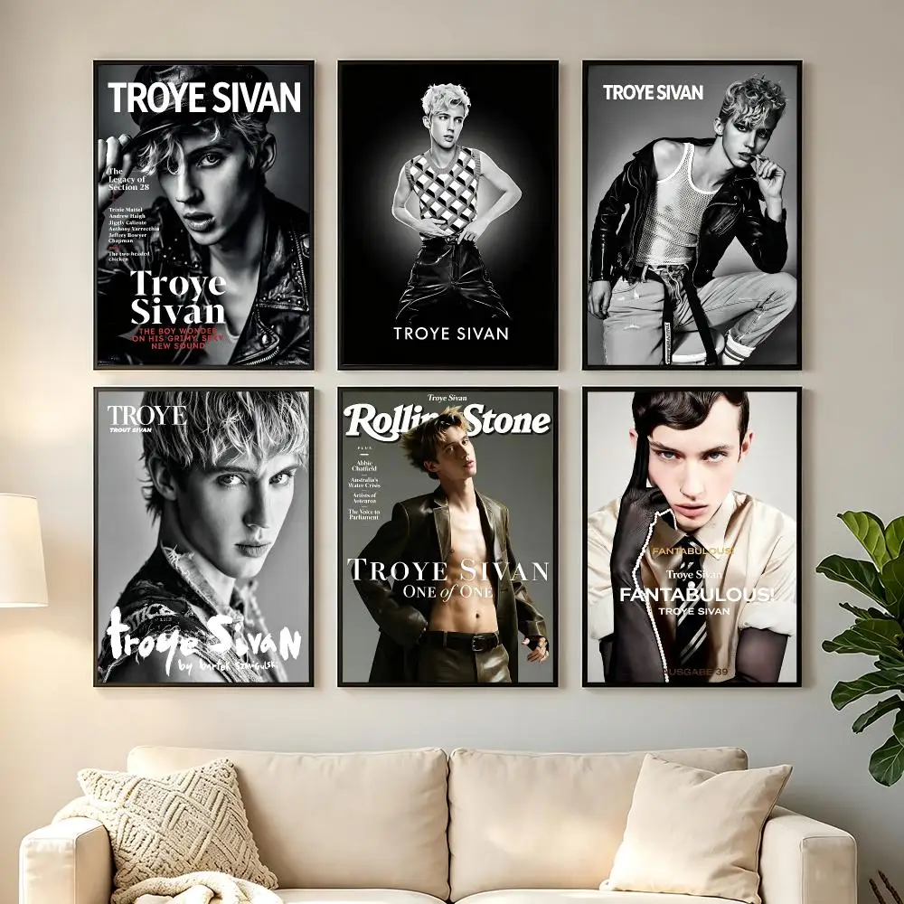 music Troye Sivan Poster Poster HD Printing Comfortable and Fresh Style Wall Art Home Decor Living Room Cafe Gift