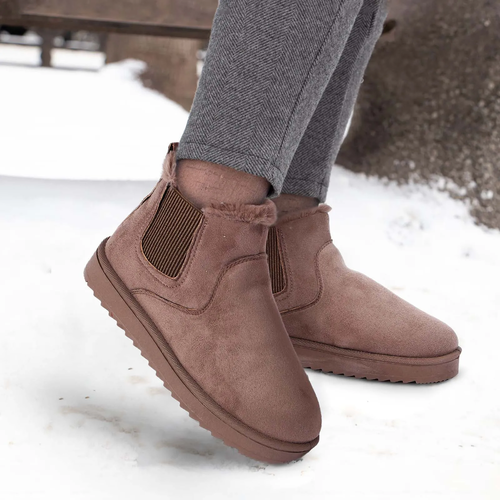 

1 пара женских зимних сапог, зимние ботинки, теплые короткие ботинки, ботильоны, зимняя обувь, зимняя обувь для женщин и девочек, размер 37