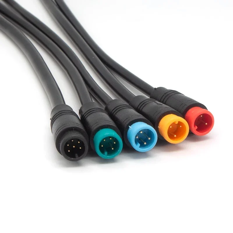 5/10Sets M6 M8 Julet Sensor Connectors Plug Male Female Waterproof Navigation Signal Bicycle Screen Charging Cable 20CM