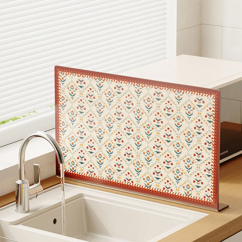 American Style Luxury Kitchen Sink Water Blocking Board Washbasin  Bathroom Water Blocking Strip Splash Proof Water Baffle