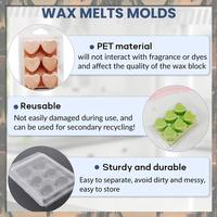 A70U New Wax Melt Clamshells Molds,Wax Melt Clamshells Wax Melt Love Heart Tray Containers For Wickless Wax Melt Candles