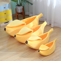 Pet Bed Banana Shaped  Comfortable Cat Nest Mat Winter Cushion Warm Soft Funny Kitten Sleeping Bag Cute Cozy Dog Accessories